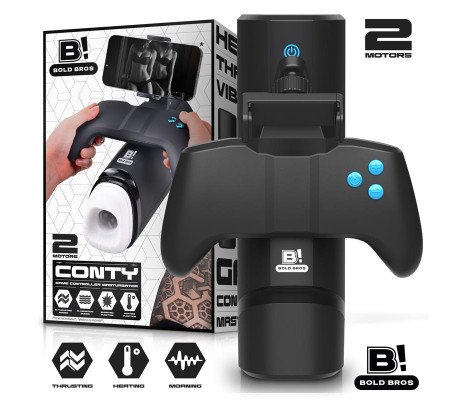 Conty Masturbador con Thrusting, Vibración y Calor Game Controller