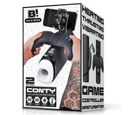 Conty Masturbador con Thrusting, Vibración y Calor Game Controller