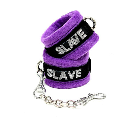 Rimba Bondage Play Esposas y Antifaz Color Púrpura