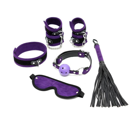Rimba Bondage Play Set de Bondage 6 Piezas Color Púrpura