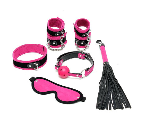 Rimba Bondage Play Set de Bondage 6 Piezas Color Rosa