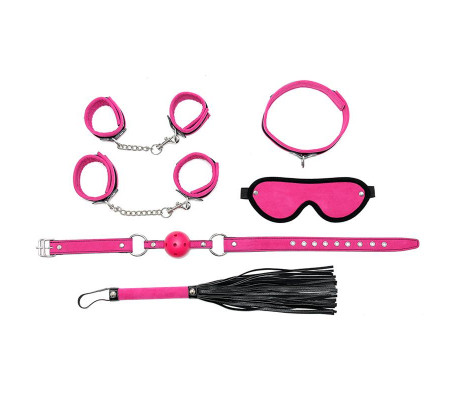 Rimba Bondage Play Set de Bondage 6 Piezas Color Rosa