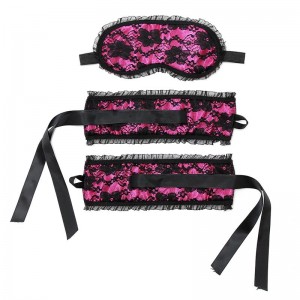 Esposas y Máscara Buslesque Rosa