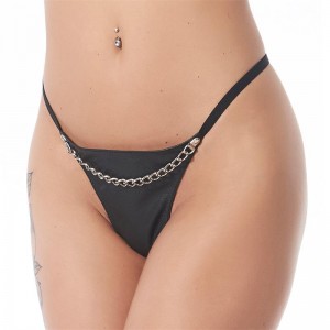 Tanga Cadena  Negro