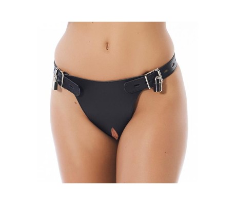 Arnés de Castidad de Cuero Ajustable