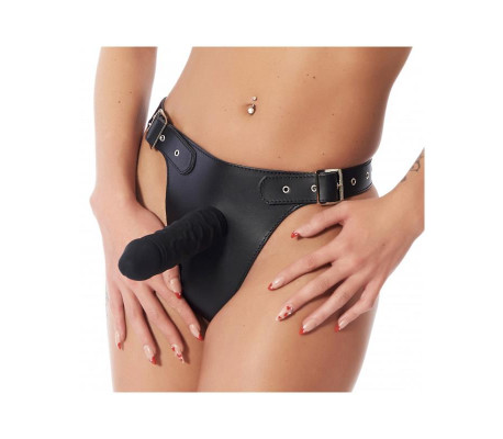 Arnés Ajustable con Dildo de Silicona de 17 cm
