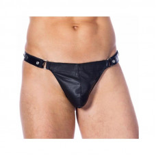 Tanga de Cuero Ajustable Color NEgro