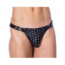 Tanga de Cuero Ajustable con Tachuelas