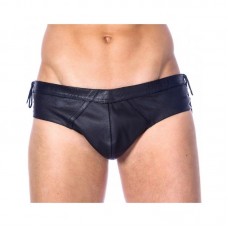 Slips de Cuero Ajustable Color Negro
