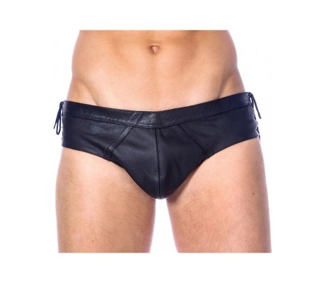 Slips de Cuero Ajustable Color Negro