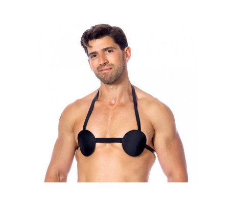 Sujetador de Cuero con Pinchos Unisex