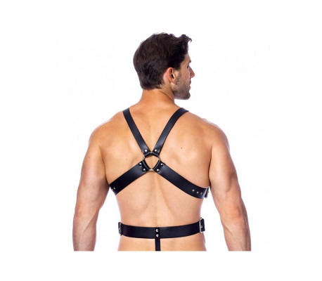 Arnés de Cuero Ajustable con Aros
