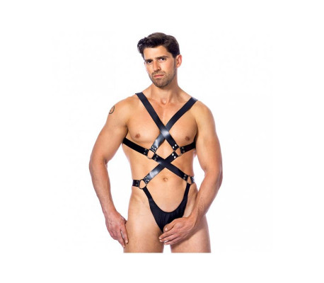 Arnés Ajustable de Cuero de Cuerpo Entero