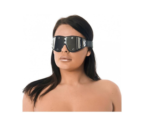 Antifaz Cuero y Metal Flexible Ajustable