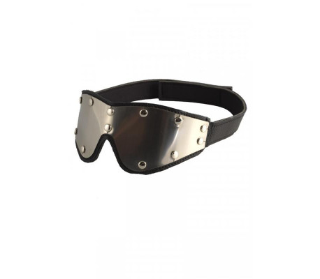 Antifaz Cuero y Metal Flexible Ajustable