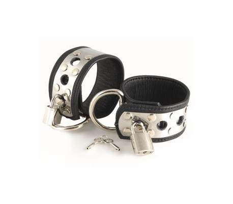 Esposas de Cuero y Metal Ajustable