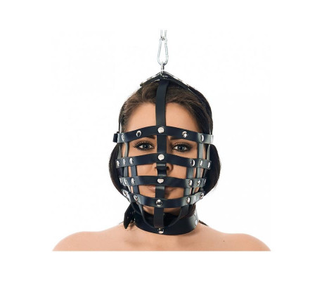 Máscara Cuero con Forma de Bozal Ajustable