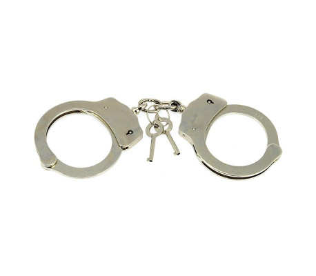 Rimba Bondage Play Esposas de Acero Niquelado Ajustables