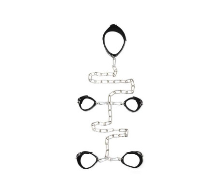 Ataduras Cuello Manos y Pies Cuero y Metal