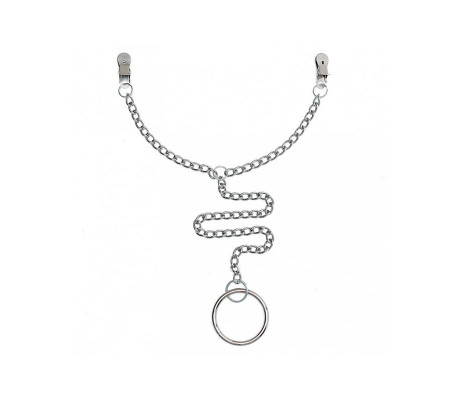 Pinzas para Pezones con Anillo para el Pene