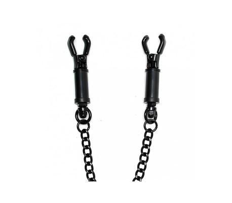 Pinzas para Pezones con Cadena Ajustable Negro