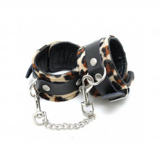 Esposas para Pies Cuero Estampado Leopardo