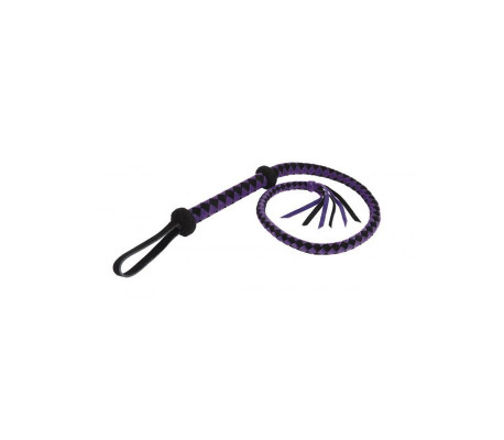 Látigo Árabe de Cuero Morado y Negro 100cm