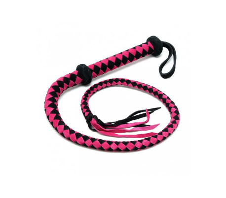 Látigo Árabe de Cuero Rosa 100 cm