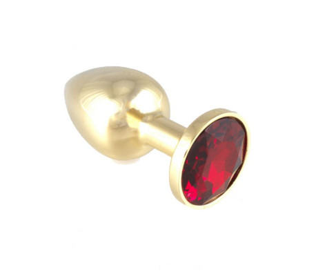 Plug Anal Acero Inoxidable Dorado-Rojo