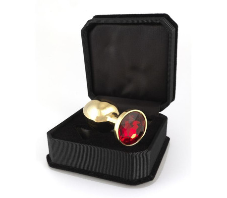 Plug Anal Acero Inoxidable Dorado-Rojo