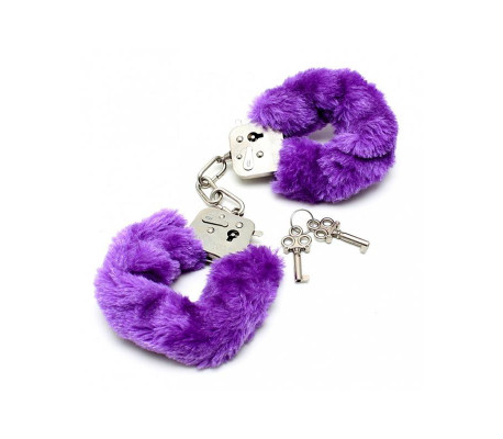 Esposas Metálicas con Pelo Morado