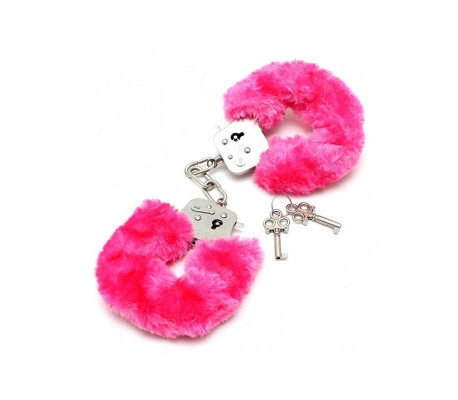 Esposas Metálicas con Pelo Rosa