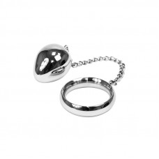 Anillo Pene con Huevo Anal Acero Inox 40mm