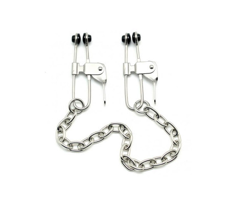 Pinzas Pezones Cadena Metal