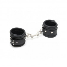 Esposas para Pies Cuero Negro 7cm