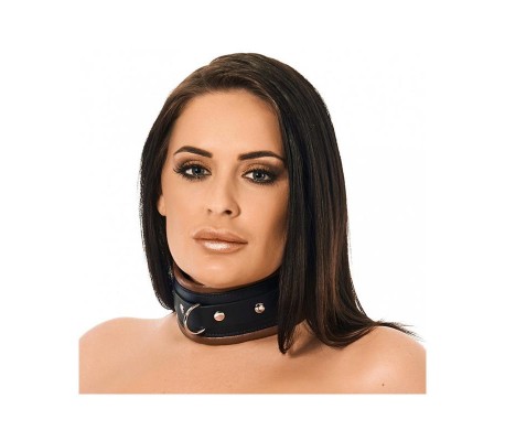 Collar Ancho Cuero Negro y Marrón