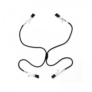 Pinzas para Pezones y Vagina Negro Elástico