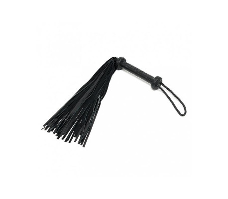 Flogger Trenzado Cuero Negro