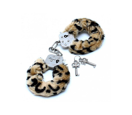 Esposas Metálicas con Pelo Leopardo