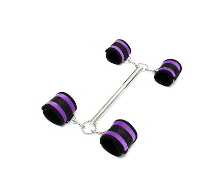 Barra Separadora con Esposas Purpura