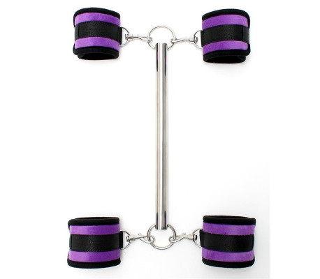 Barra Separadora con Esposas Purpura