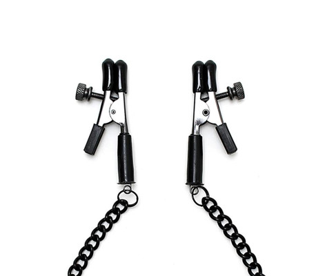 Pinzas para Pezones con Cadena Color Negro