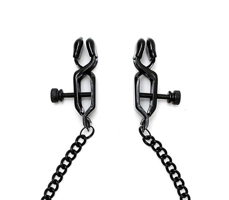 Pinzas para Pezones con Cadena Color Negro