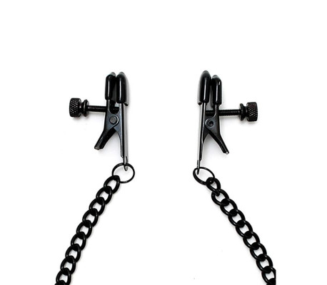 Pinzas para Pezones con Cadena Color Negro