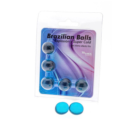 Set 5 Brazilian Balls Gel Excitante Efecto Frío