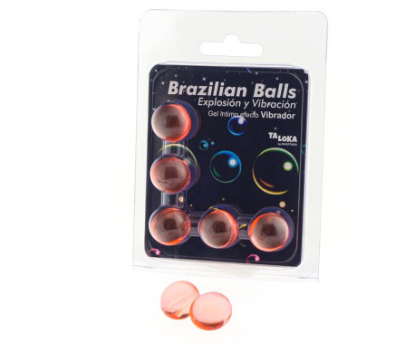 Set 5 Brazilian Balls Gel Excitante Efecto Vibracion