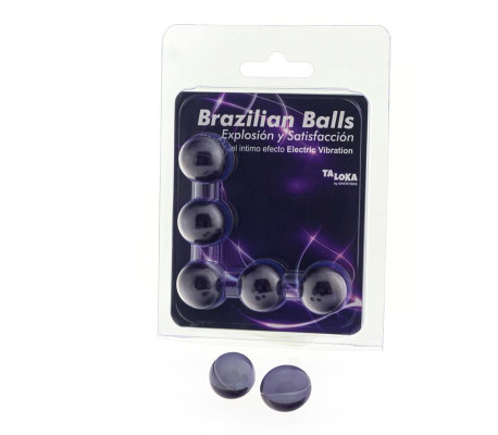 Set 5 Brazilian Balls Gel Efecto Electric Vibracion