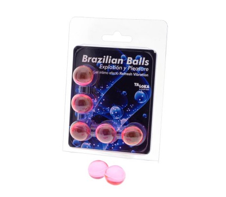 Set 5 Brazilian Balls Gel Efecto Refresh Vibration