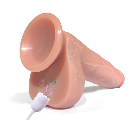 Tiberio Dildo Realista Turbo Shaking con Thrusting, Rotación 360º y Control Remoto Silicona Líquida