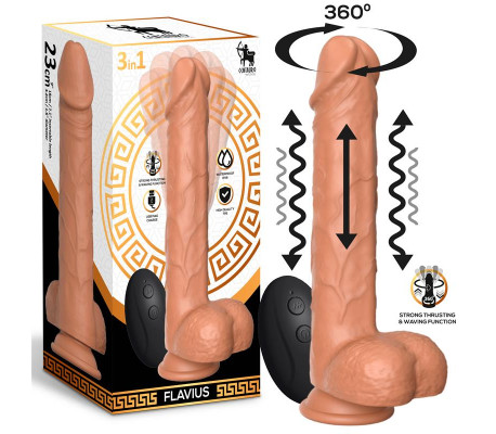 Flavius Dildo con Vibración, Thrusting y Waving 360º 9 - 23 cm